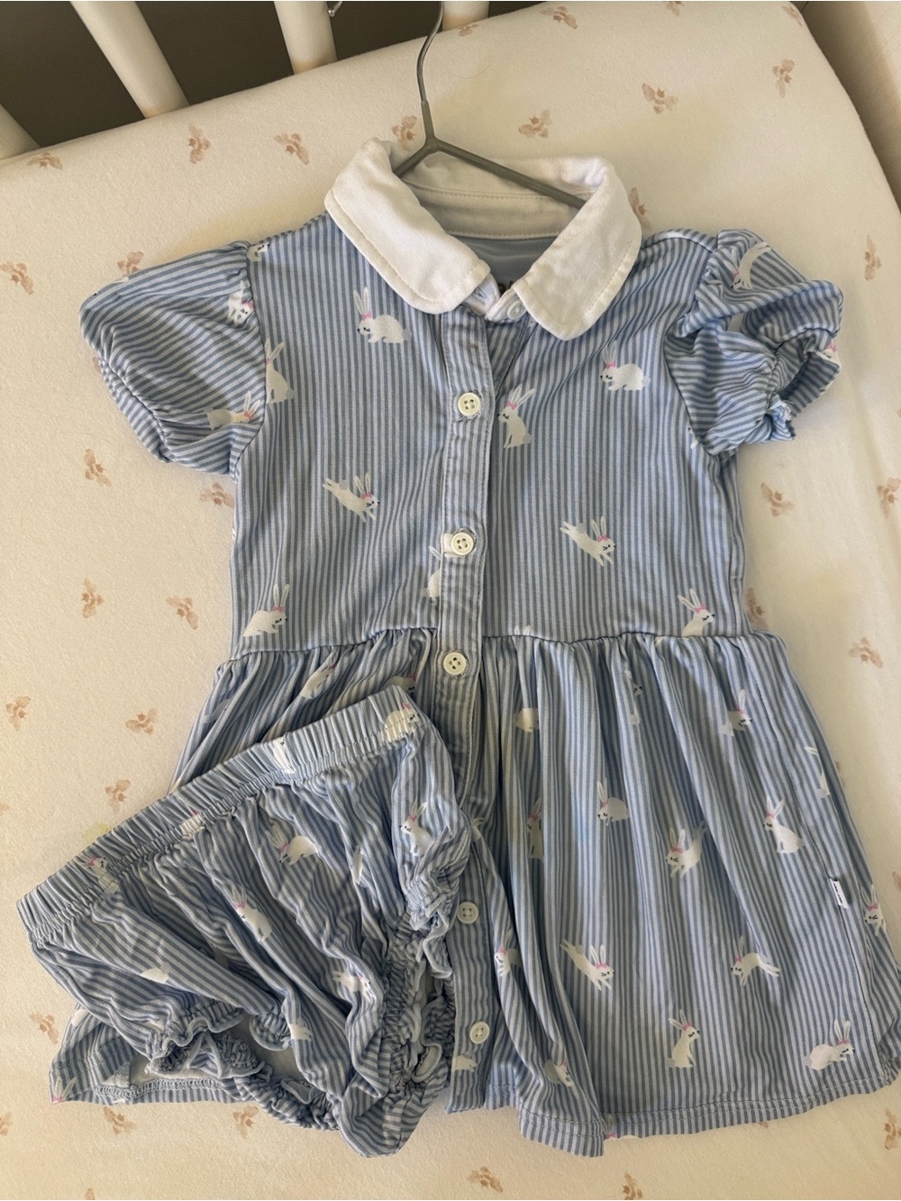 Little Sleepies Play Bunny Dress and Bloomers